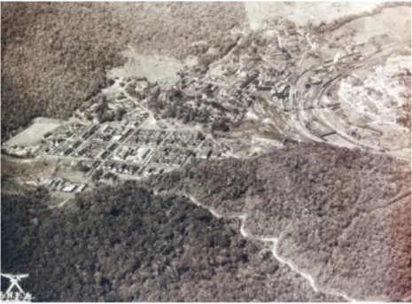 Figura 1: Foto aérea de Paranapiacaba de 1940. Fonte: ENFA (Empresa nacional de Fotos Aéreas)