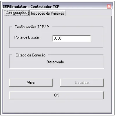 Figura 4.11: Tela de configuração do módulo de comunicação via TCP/IP