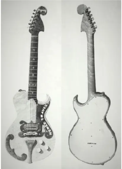 Figura 11: Bigsby &amp; Travis de 1947, guitarra solidbody in Brosnac, D. [1975] The Electric Guitar, It’s  History and Construction