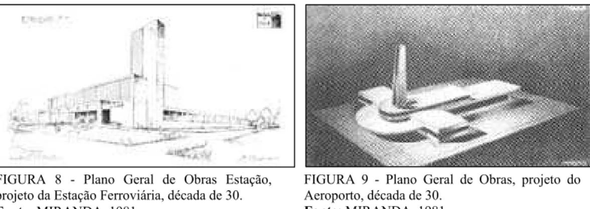 FIGURA 8 - Plano Geral de Obras Estação,  projeto da Estação Ferroviária, década de 30