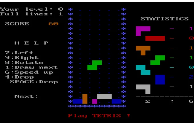 Figura 7 – Reprodução da versão de Tetris para MS-DOS (1996) Fonte: http://migre.me/7i29F