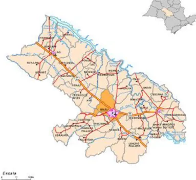 FIGURA 4.3. Mapas 7ª Região Administrativa do Estado de São Paulo. 