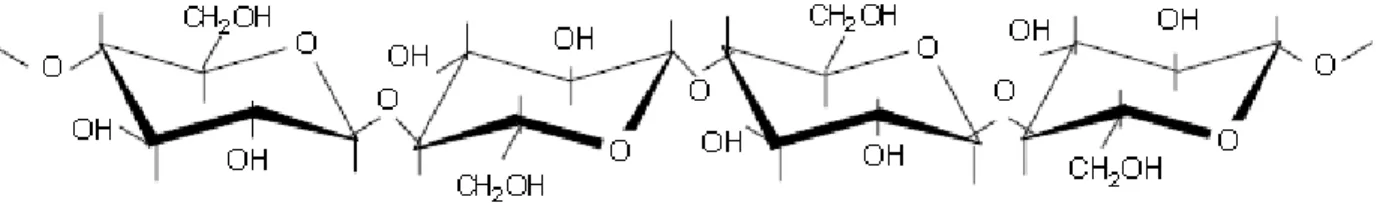 Figura 3 – Fórmula estereoquímica da celulose. 