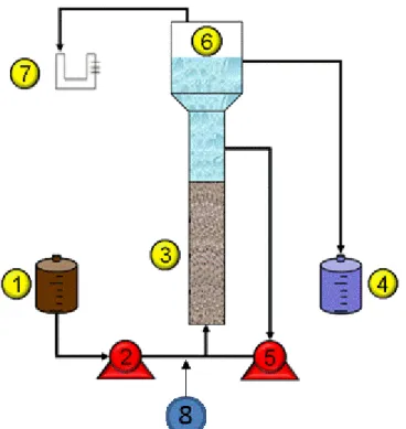 Figura 3.1 – Configuração do sistema experimental utilizado na remoção de  micropoluentes sob condições anaeróbias e microaeróbias
