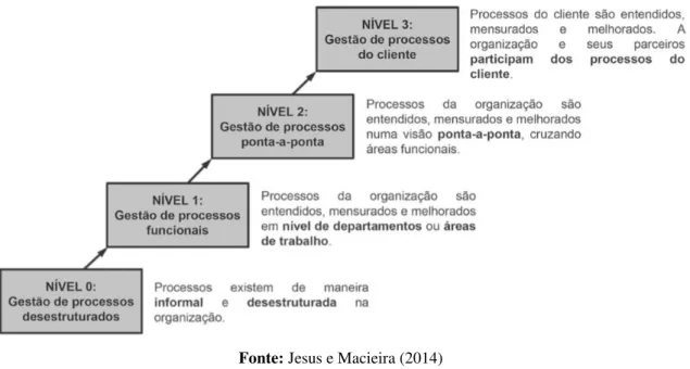 Figura 6 – Níveis de maturidade em BPM 