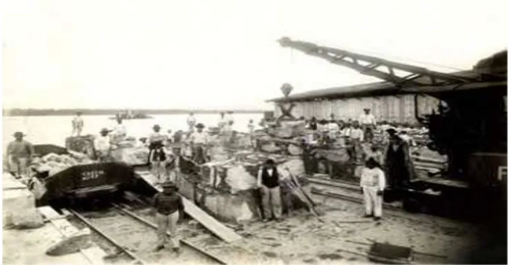 Figura 3. Construção do Porto de Santos no cais do Valongo  Fonte: PORTO DE SANTOS, 2010d 6