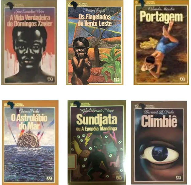 Figura 2: Capas de alguns dos livros da Coleção “Autores Africanos”, da Ática 