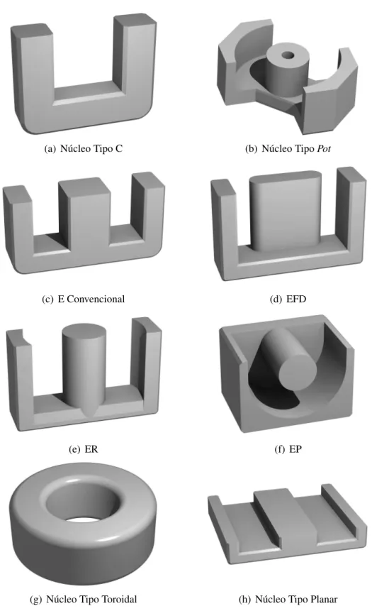 Figura 3.1: Tipos de Núcleos ( BUTTAY , 2006)