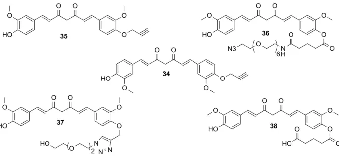 FIGURE 1.20 - Mono functional curcumin derivatives. 