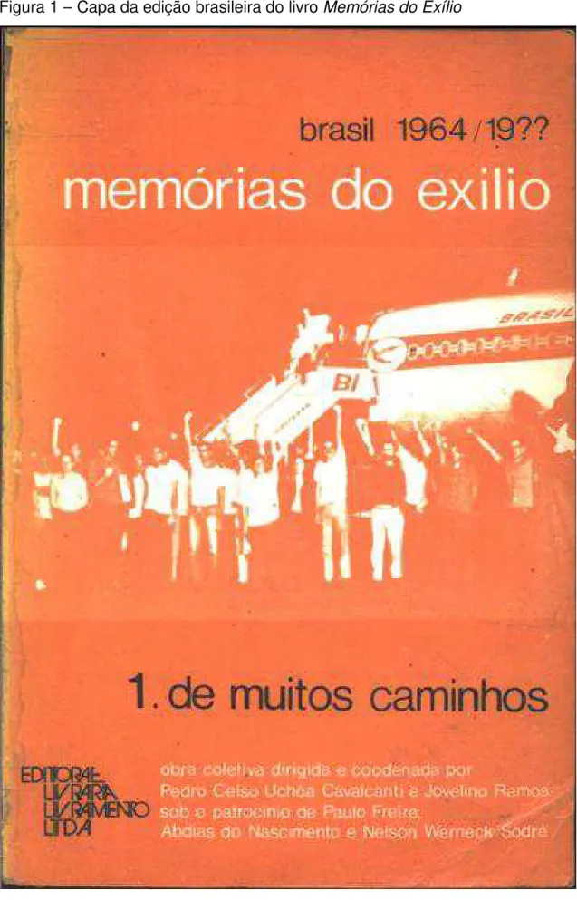 Figura 1 – Capa da edição brasileira do livro Memórias do Exílio 