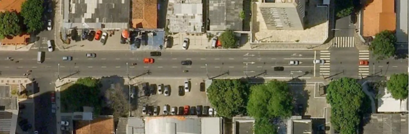 Figura 1 - Avenida Antonio Sales, trecho entre Ruas Silva Paulet e Jose Vilar (Fonte: Google Earth, 2013) 