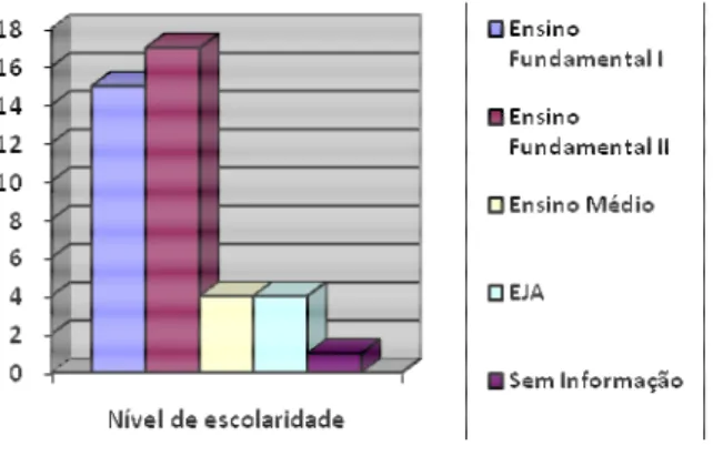 Figura 1: Nível de escolaridade dos socioeducandos 