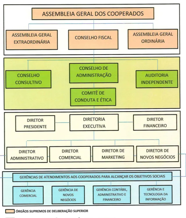 Figura 7 – Estrutura administrativa da Cooperativa 