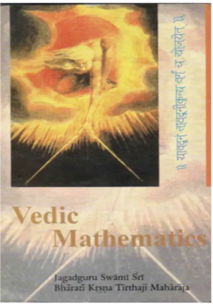 Figura 7 − A capa do livro de Tirthaji Vedic Mathematics  Exemplar da edição revisada de 1992, importado da Índia para este estudo