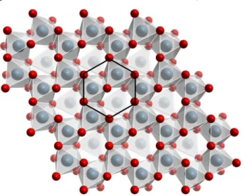 Figura 4 – Modelo estrutural da α-Al 2 O 3  (corundum). 