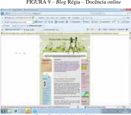 FIGURA 9  – Blog Régia – Docência online 