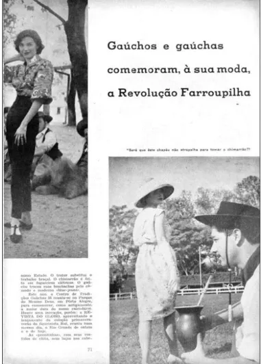 Figura 3 - A moda e a Revolução Farroupilha  Fonte: SCHLEINIGER JR., 1958, p. 71. 