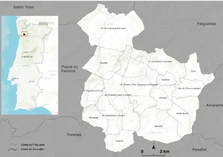 fiGUra 1 Mapa de enquadramento do concelho de Lousada.