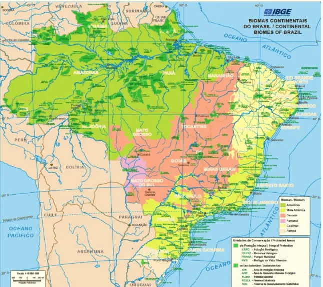 Tabela 1.  Biomas Brasileiros 