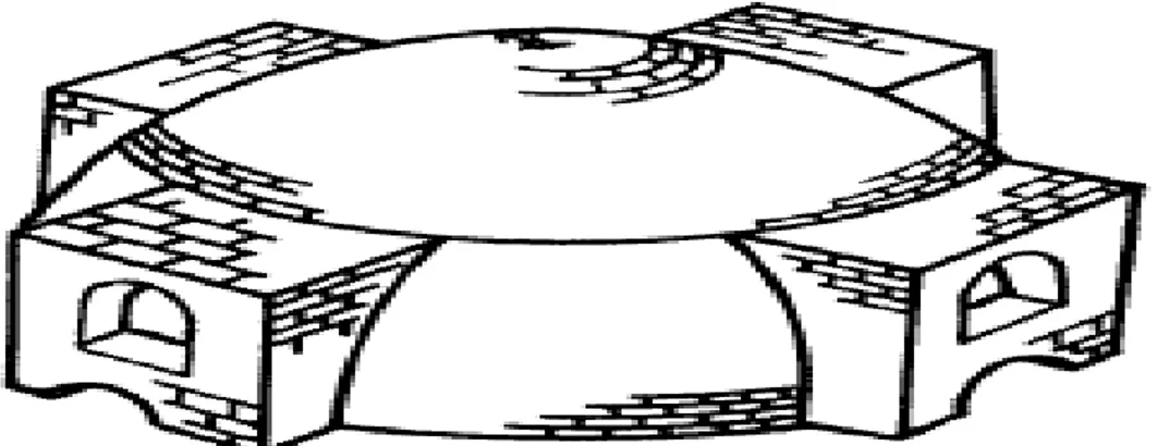 Figura 19 – Forno reversível tipo abóbada circular  Fonte: Henriques (1983) 
