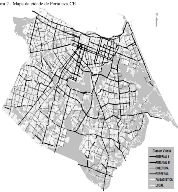 Figura 2 - Mapa da cidade de Fortaleza-CE 