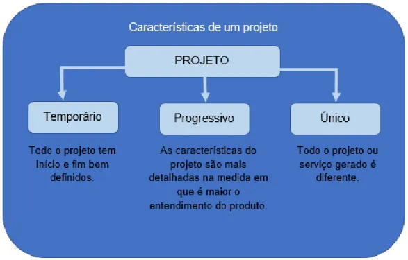 Figura 1 – Características de um projeto 