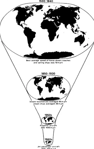 Figura 1 – Mapa de redução do mundo (Harvey, 1990: 241) 