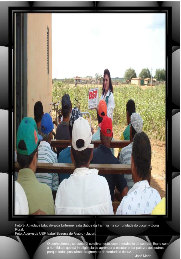 Foto 3- Atividade Educativa da Enfermeira da Saúde da Família  na comunidade do Jucuri – Zona  Rural.