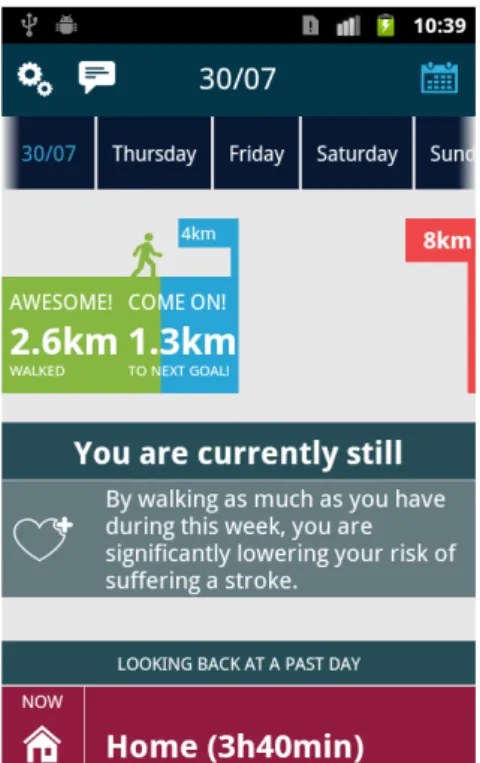 Figure 15  –  An example of WalkNRide ’s  interface. 