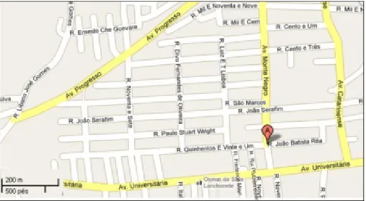 Figura 9 - Ruas de Criciúma (SC). Fonte: http://maps.google.com.br/ 
