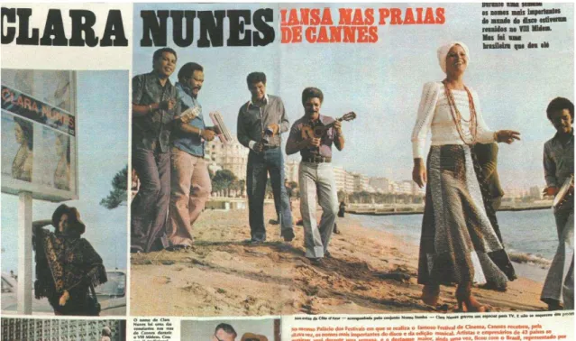 Figura 10 - Clara Nunes no MIDEM Cannes, França, 1974. 