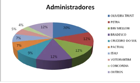 Gráfico 3 – Distribuição de administradores 