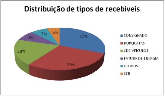 Gráfico 5 – Distribuição de tipos de recebíveis 