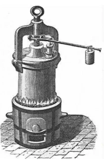 Figure 1.7 –A 1680 version of Papin’s steam digester. Adapt from Thurston (1878). 