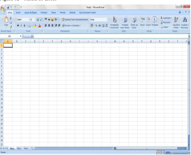 Figura 02 – Janela do Excel 