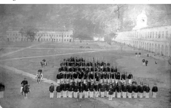Figura 7 - Euclides em forma na Escola Militar, Rio de Janeiro, 1888. 