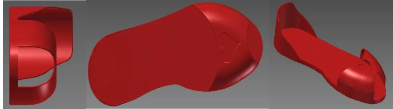 Figura 10: Projeto da sandália no Inventor software . 