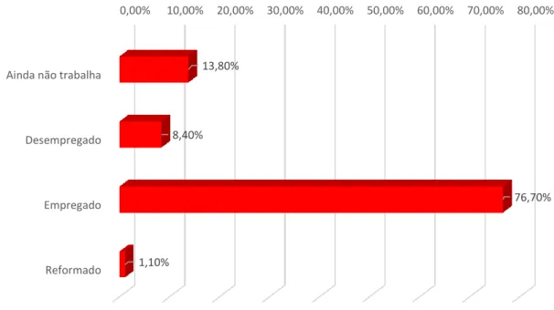 Figura 2 - Distribuição da amostra face à Situação Laboral