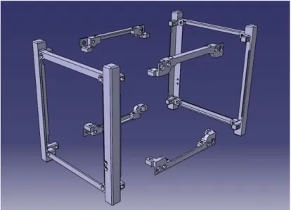 Figura 8 - Solução atual da estrutura metálica do cubesat 1U 