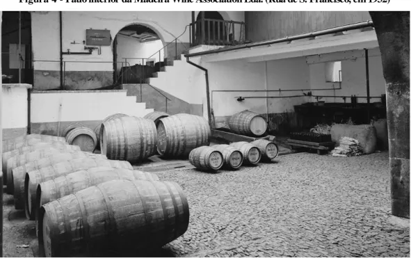 Figura 4 - Pátio interior da Madeira Wine Association Lda. (Rua de S. Francisco, em 1932) 