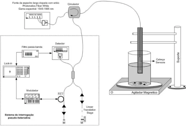 Figura 3.8 Sistema sensor com interrogação pseudoRheterodina 