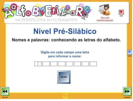 Figura 8: Tela de inserção do valor a ser trabalhado pelo aluno  Fonte: Patricia Gallo 