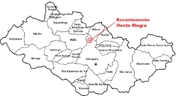 Figura 1: Localização do Assentamento Monte Alegre. 