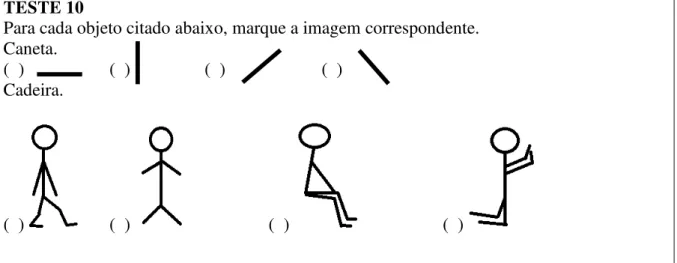 Figura 12: Exemplos (a) e (b). Parte integrante do Teste 10. 