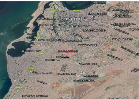 Figura 1- Localização do bairro Catambor em Luanda