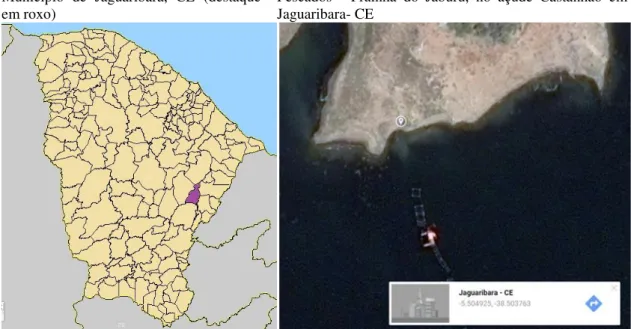 Figura  1-  Localização  geográfica  do  Município  de  Jaguaribara,  CE  (destaque  em roxo) 