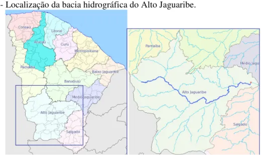 Figura 4.1 - Localização da bacia hidrográfica do Alto Jaguaribe. 