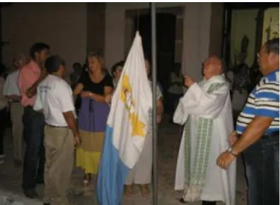 Foto 5 - Hasteamento da bandeira na Matriz de Nossa Senhora da Apresentação, pelo Mons