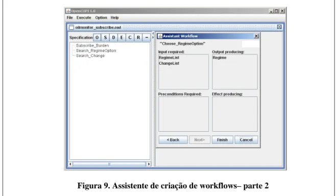 Figura 9. Assistente de criação de workflows– parte 2 
