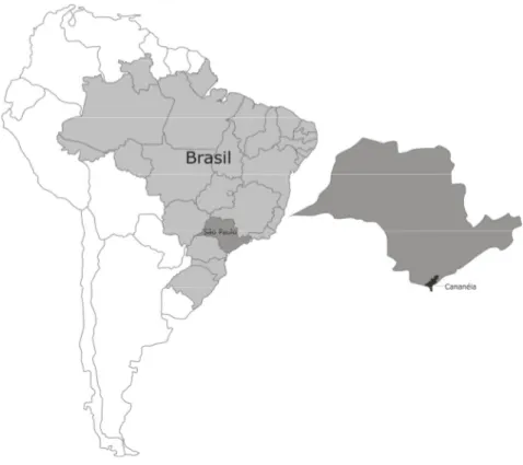 Figura A: Localização regional do Município de Cananeia. 